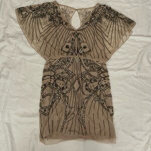 Flowy Sleeve Aidan Mattox Dress